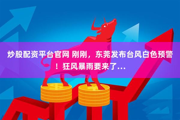 炒股配资平台官网 刚刚，东莞发布台风白色预警！狂风暴雨要来了…